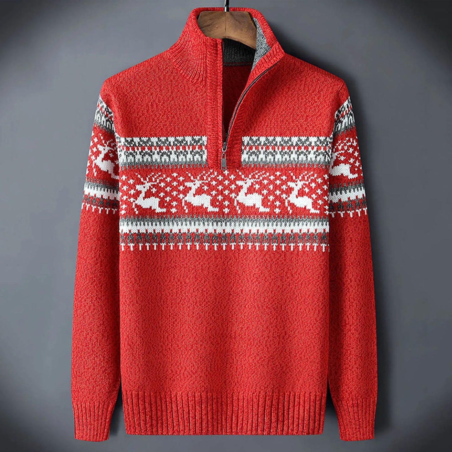 Kris | Men's Fair Isle Half-Zip Sweater
