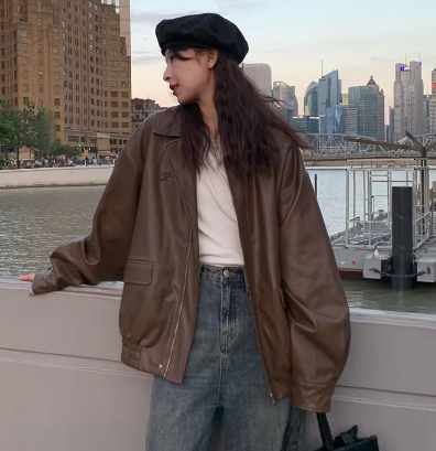Andrea | Streetwear leather jacket for women