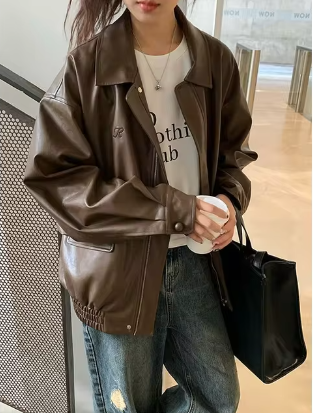 Andrea | Streetwear leather jacket for women