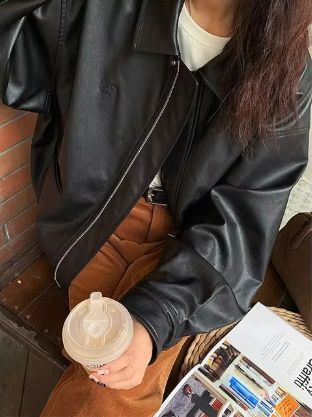 Andrea | Streetwear leather jacket for women