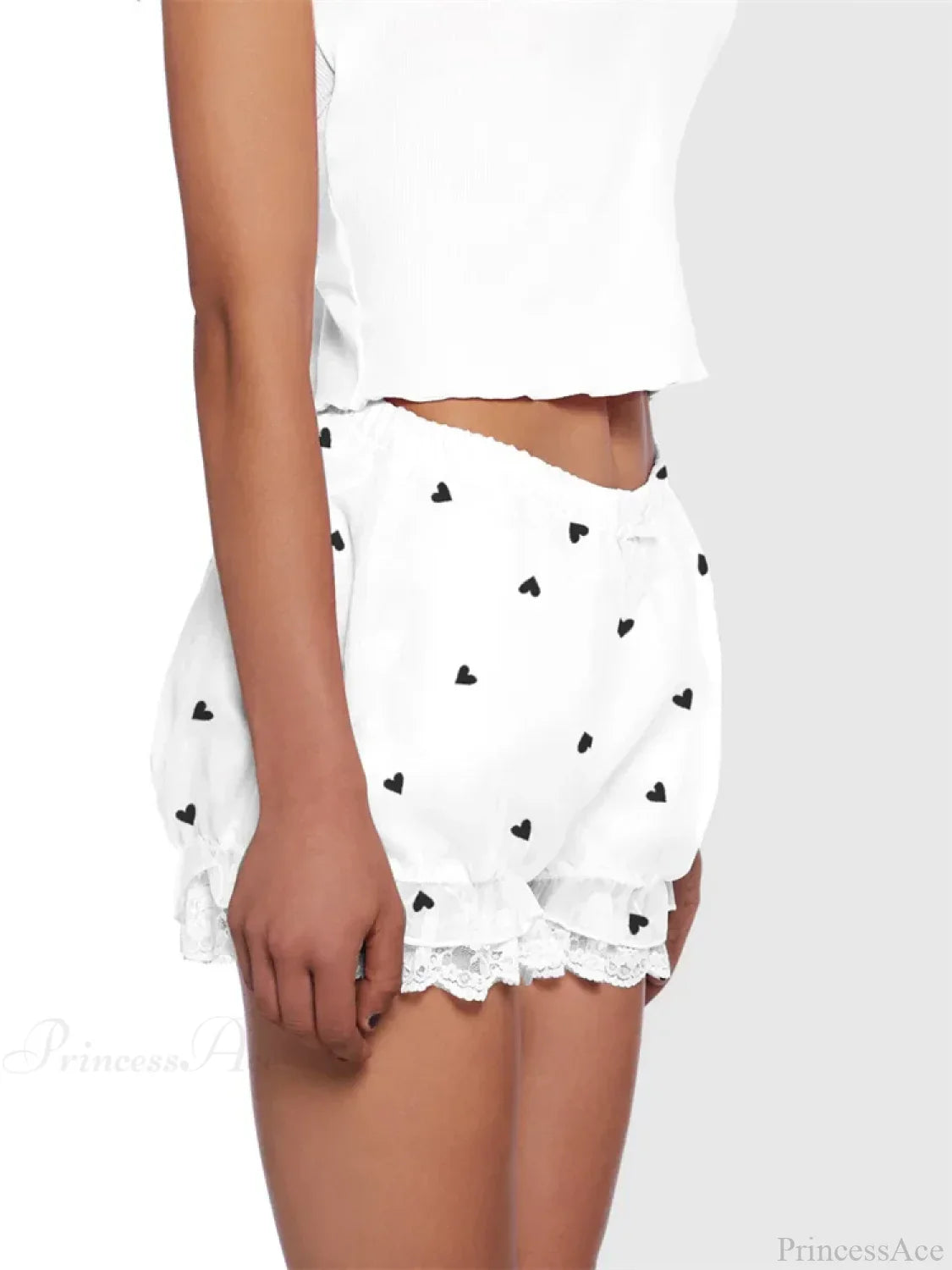 Lace Heart Bow Bloomer Short