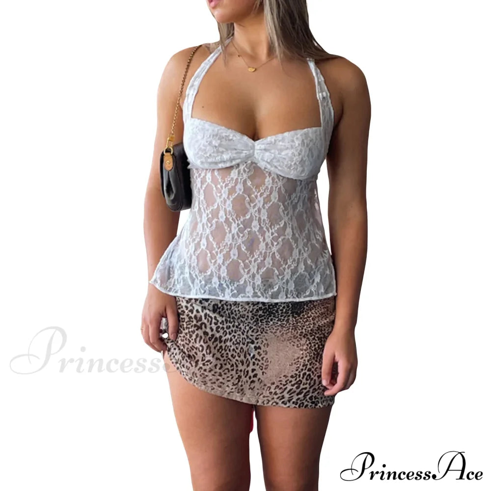 Lace Solid Chic Basic Casual Slim Fit Summer Stylish Elegant Crop Top