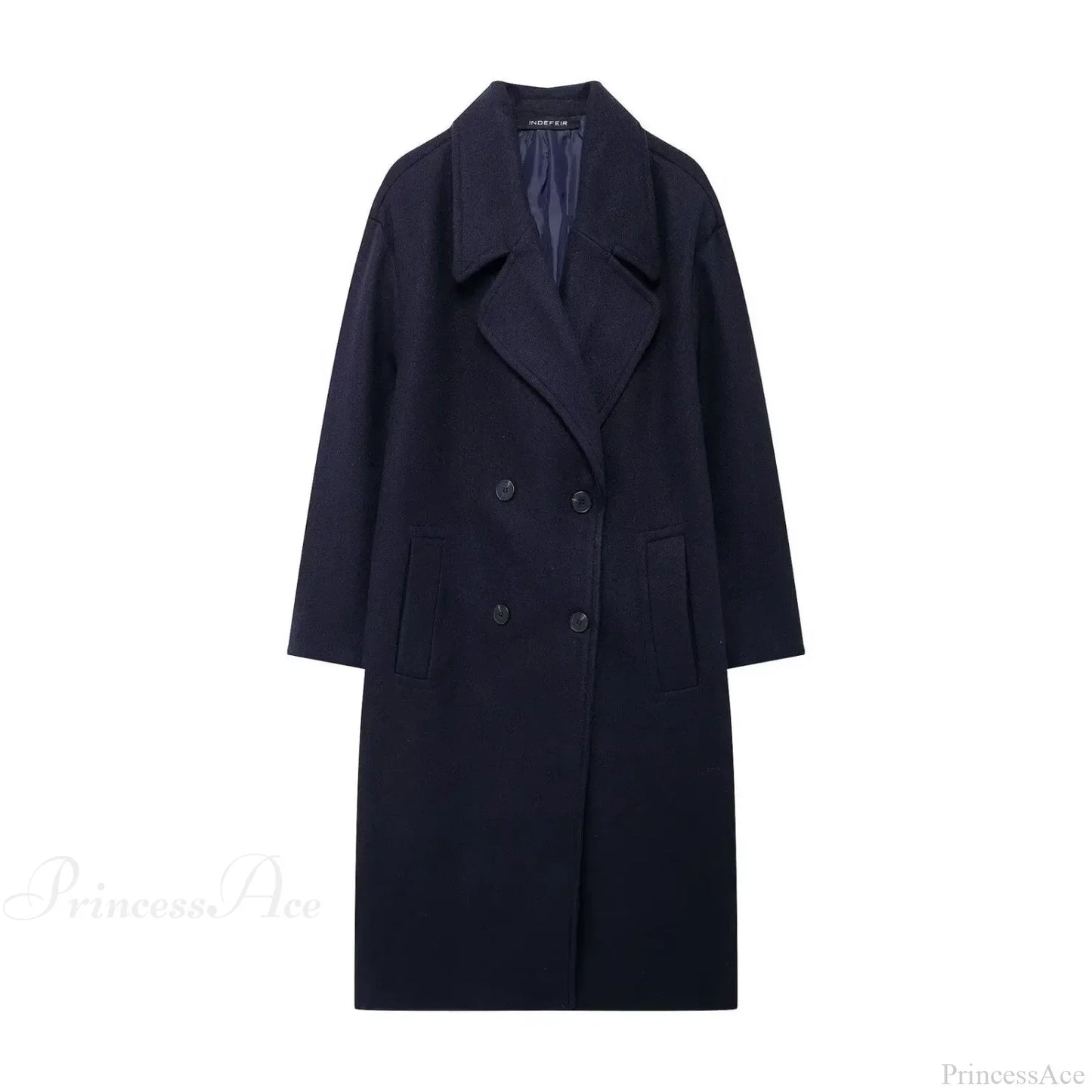 Lace-Up Mao Collar Big Lapel Overcoat