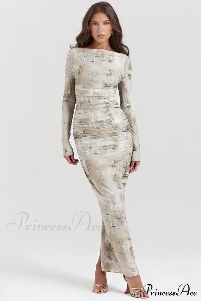 Lanetta Feminine Stylish Printed Maxi Dress