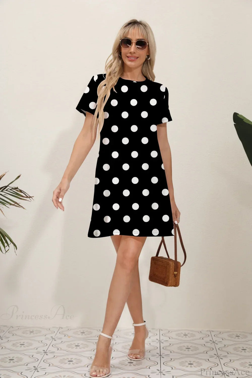 Latest Summer Fashion Floral Print Round Neck Dress
