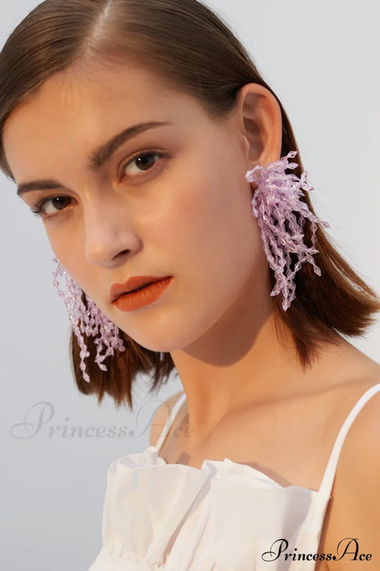 Lavender Elegant Diamond Earrings
