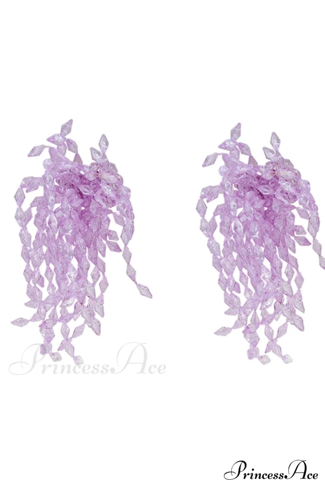 Lavender Elegant Diamond Earrings