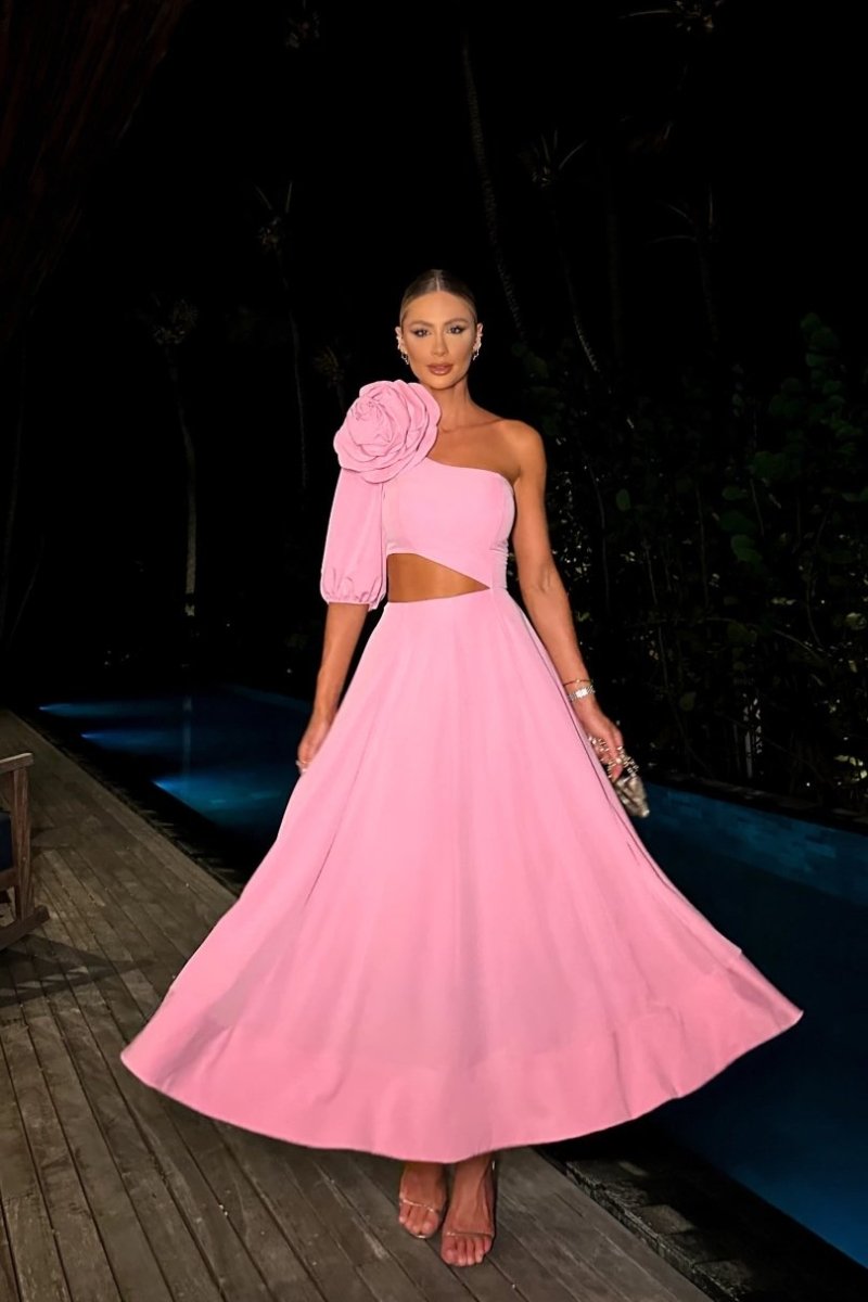 Lucía® | Midi Dress With Floral Cut-Out