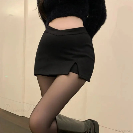 Leather Pleated Skirt
