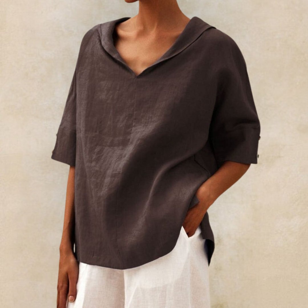 Lena | Women's V-Neck Casual Shirt for Effortless Style