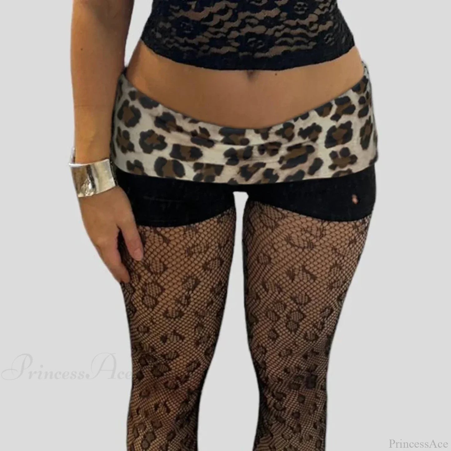 Leopard Patchwork Skinny Short