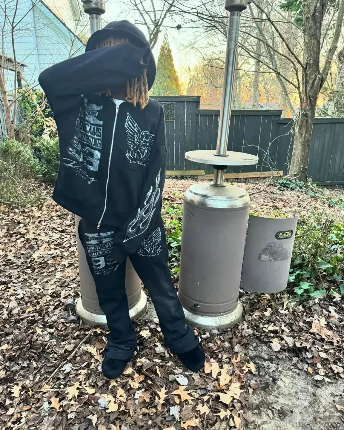 Letter Printed Hip-Hop Hoodie