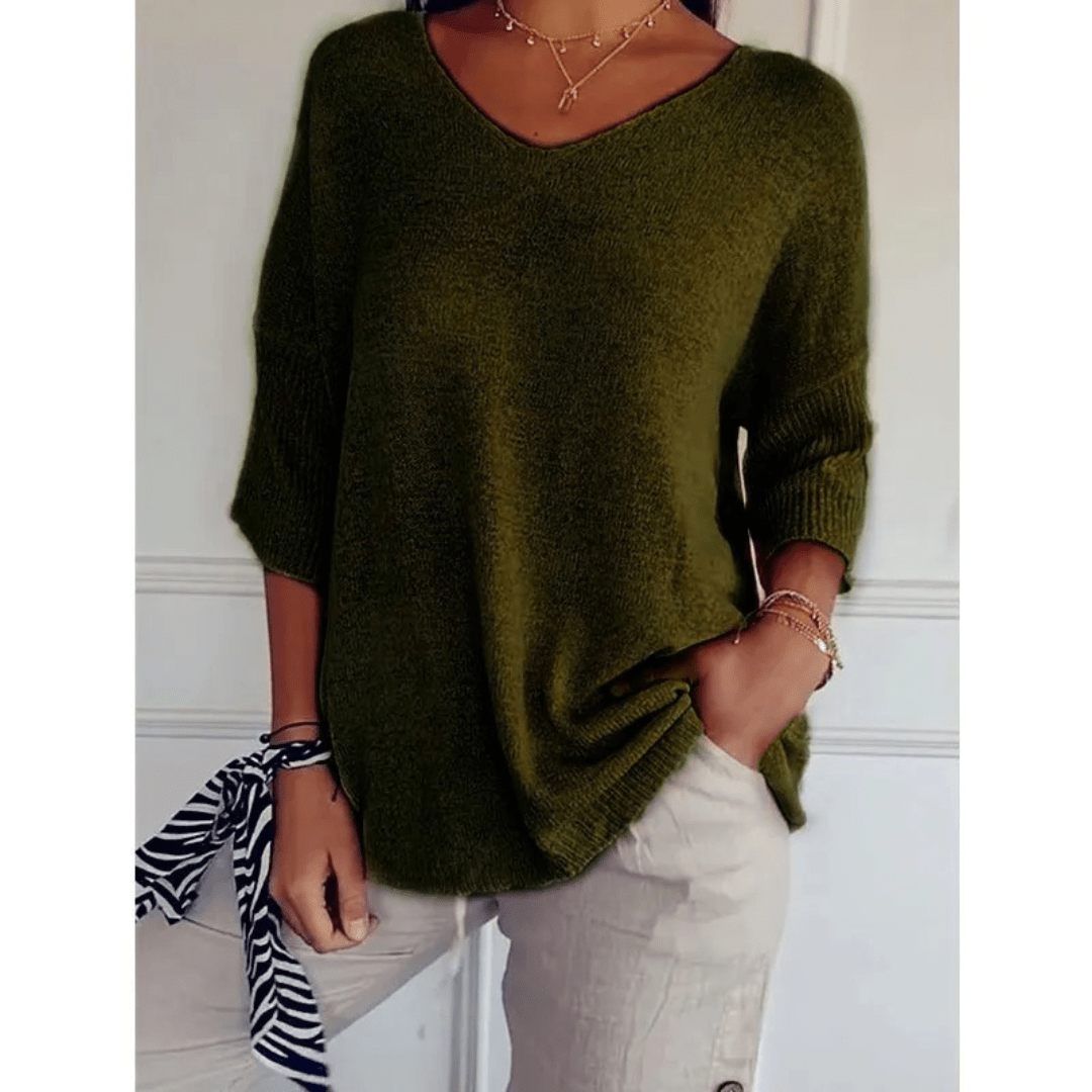 Libby | Women's V-Neck Relaxed Fit Tunic Top