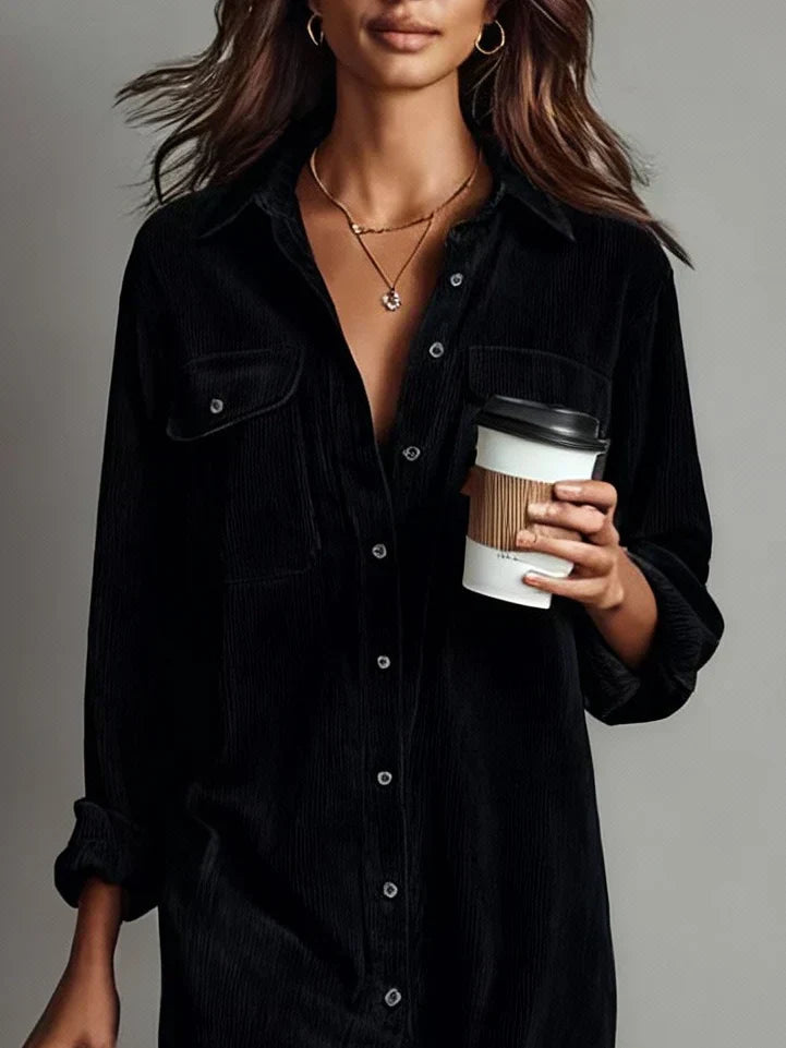 Linda | Women's Button-Down Midi Shirt Dress