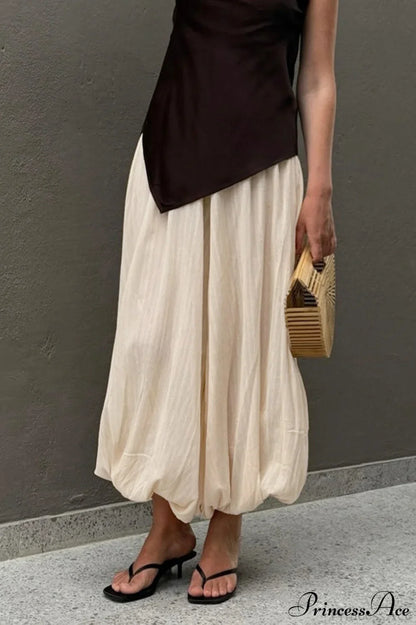 Loose Bubble Cuffed Pants