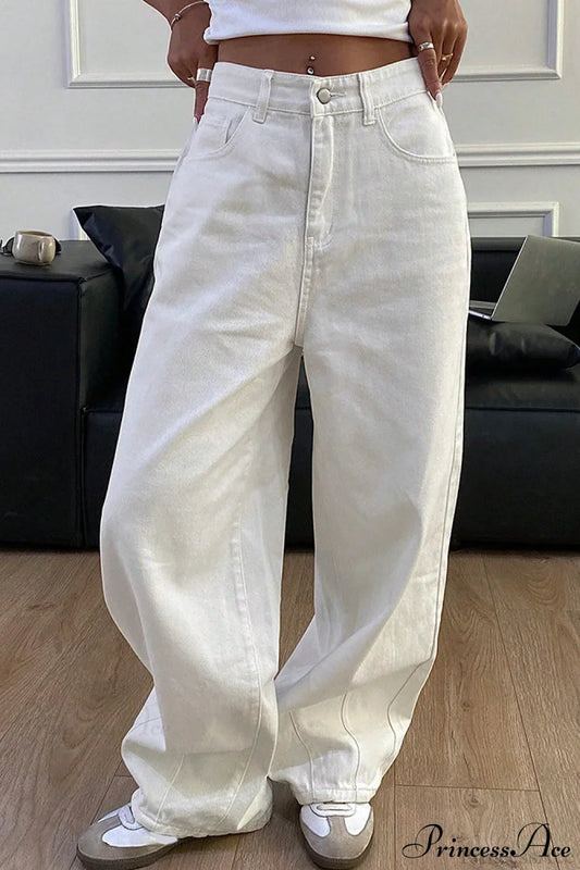 Loose Straight High Waist Jean