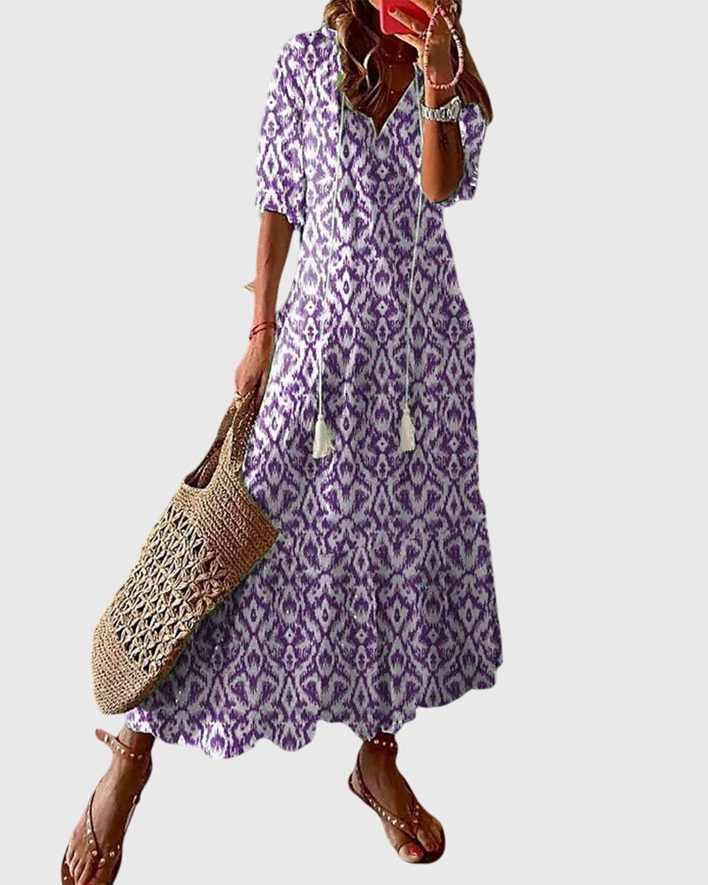 Lori | Women's V-Neck Maxi Dress