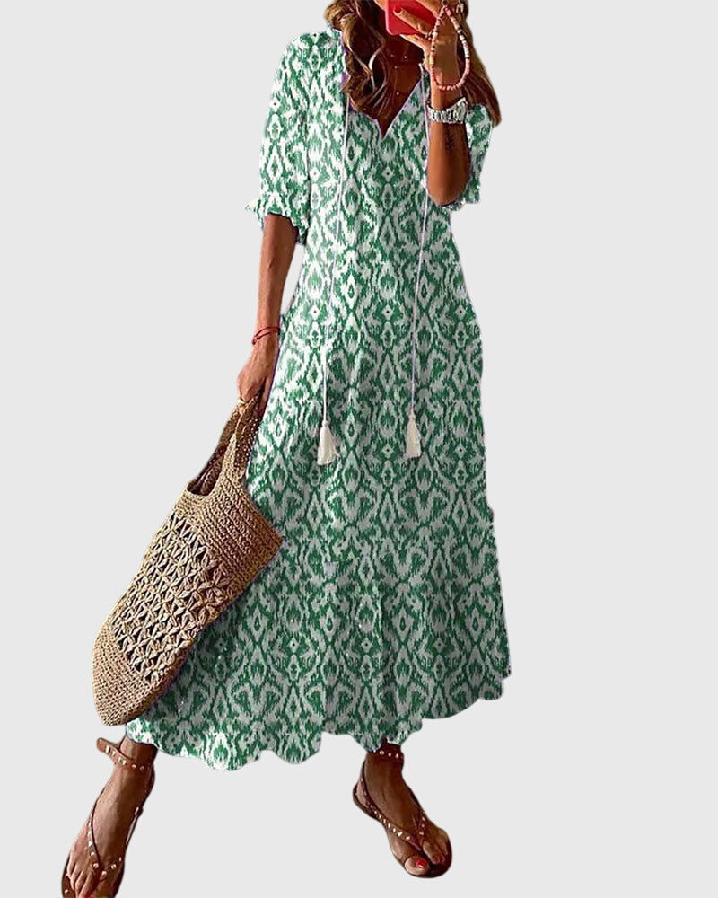 Lori | Women's V-Neck Maxi Dress