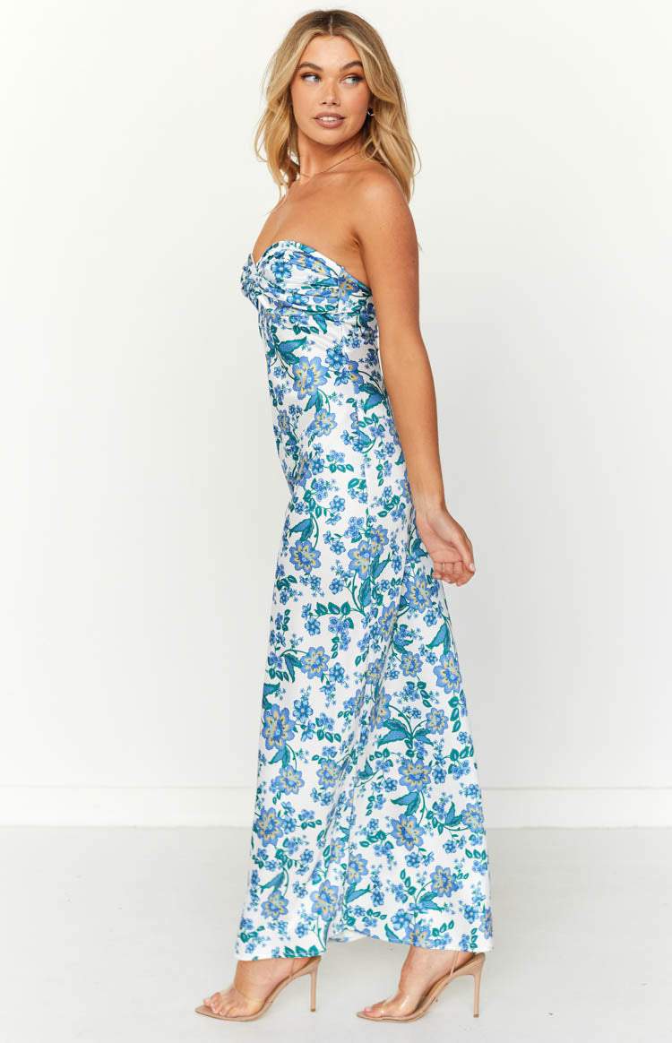 Guadalupe® | Printed Maxi Tube Dress With Knot Detail