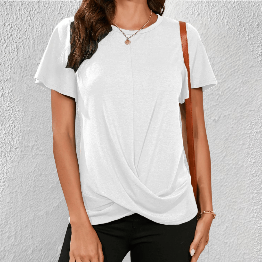 Lucy | Women's Twist Front Casual T-Shirt
