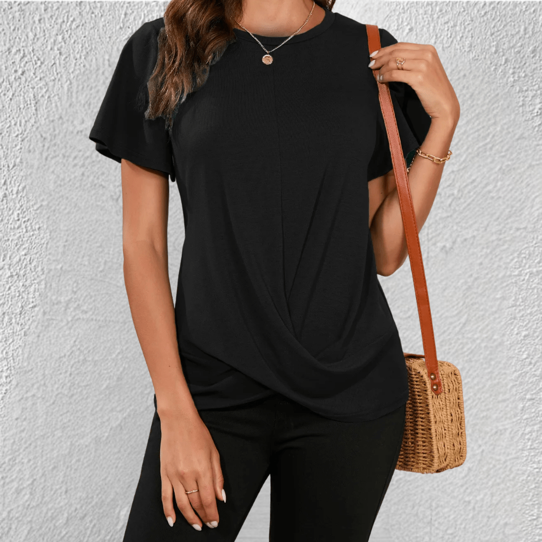 Lucy | Women's Twist Front Casual T-Shirt