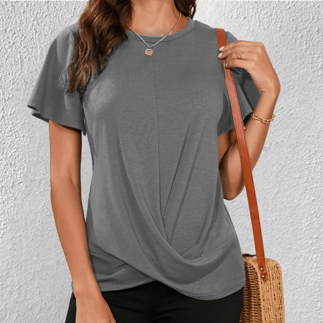 Lucy | Women's Twist Front Casual T-Shirt