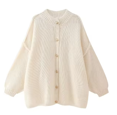 Irina | Casual cardigan with metal buttons for women