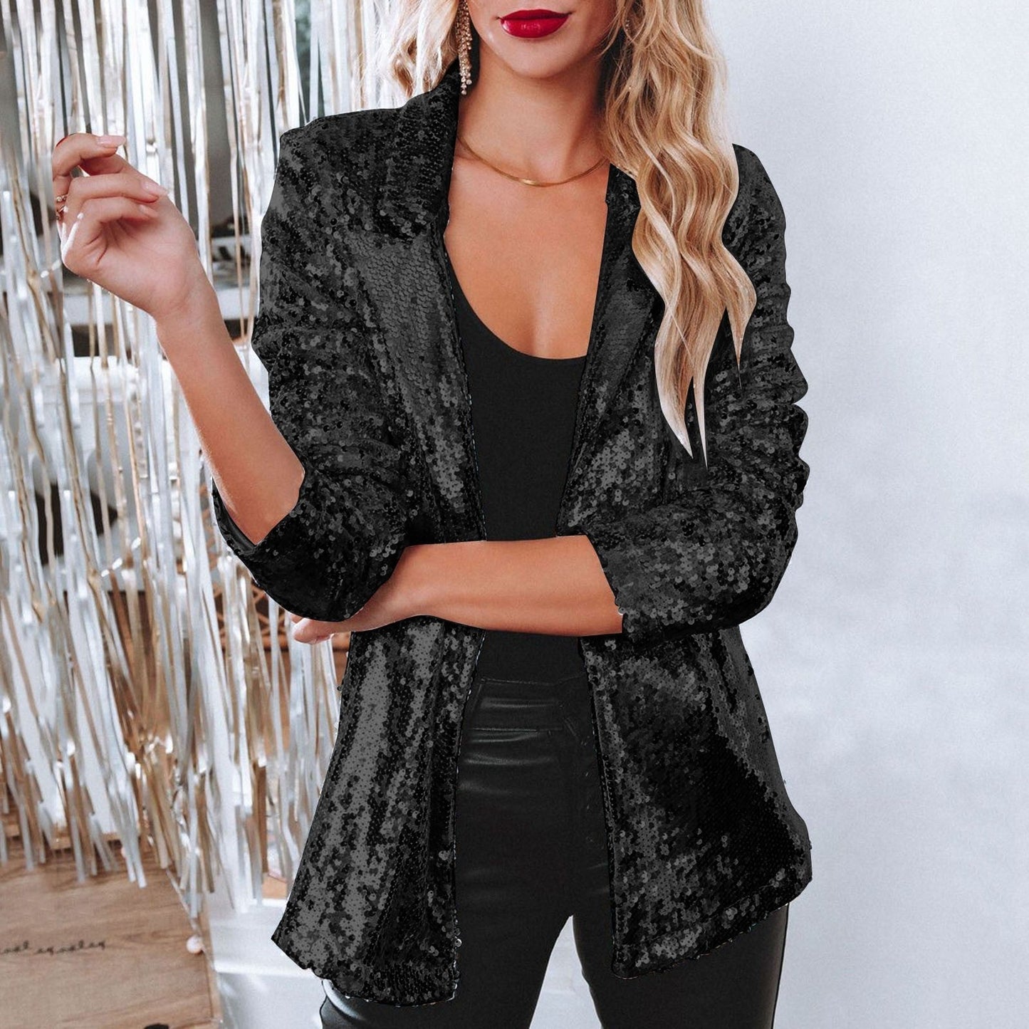 Maeve® | Elegant Sequin Blazer