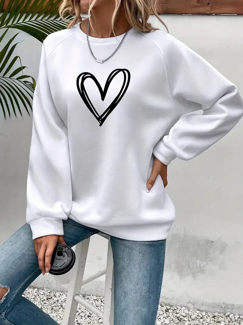 Stefanie | Oversized heart sweater for women