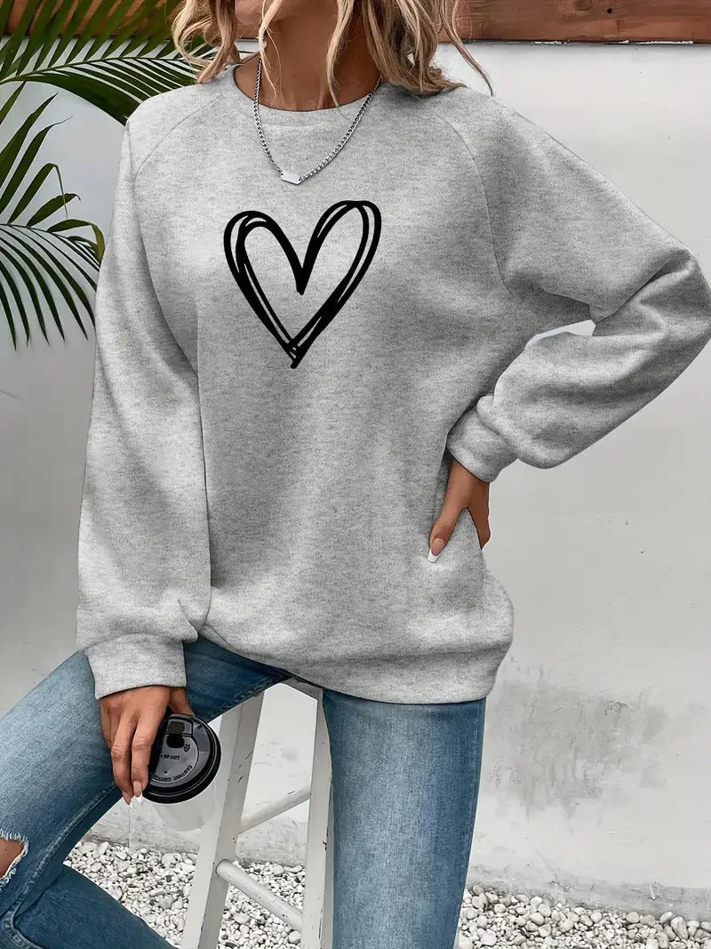 Stefanie | Oversized heart sweater for women