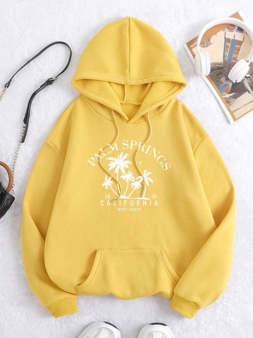 Carla | Oversized hooded sweatshirt with smile print