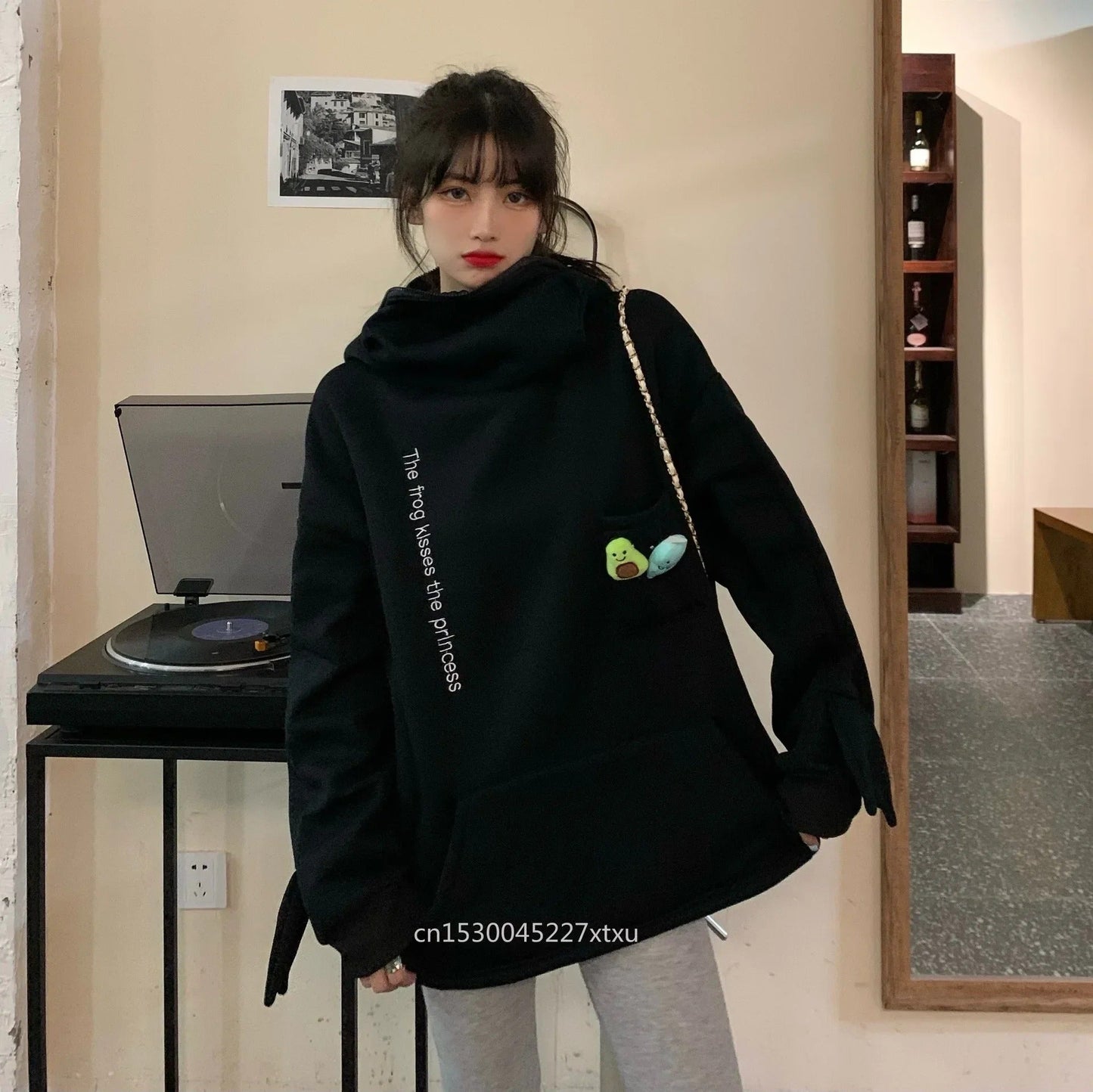 Nina | Oversized frog hoodie for women