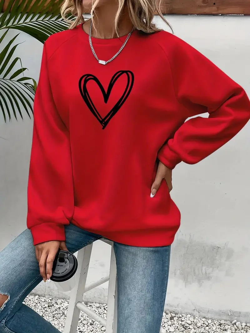 Stefanie | Oversized heart sweater for women