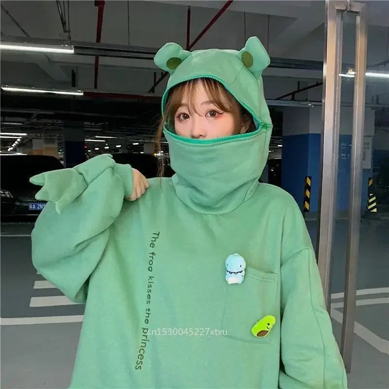 Nina | Oversized frog hoodie for women