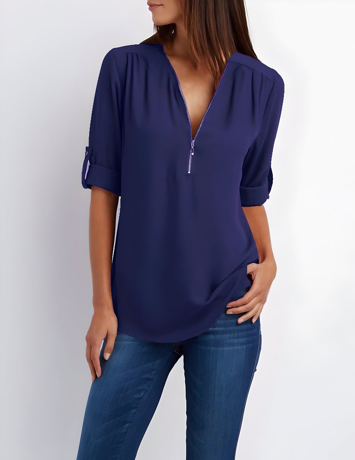 Maisie | Women's Zip Front Blouse