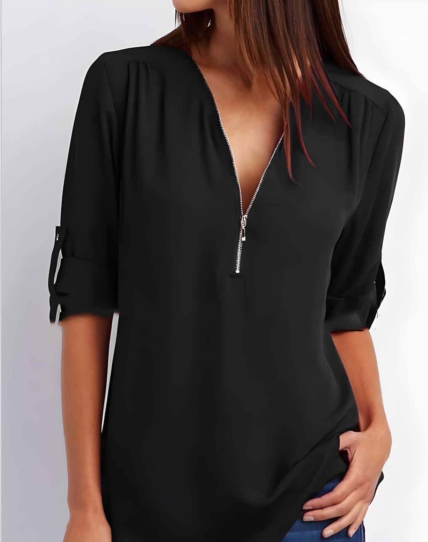 Maisie | Women's Zip Front Blouse