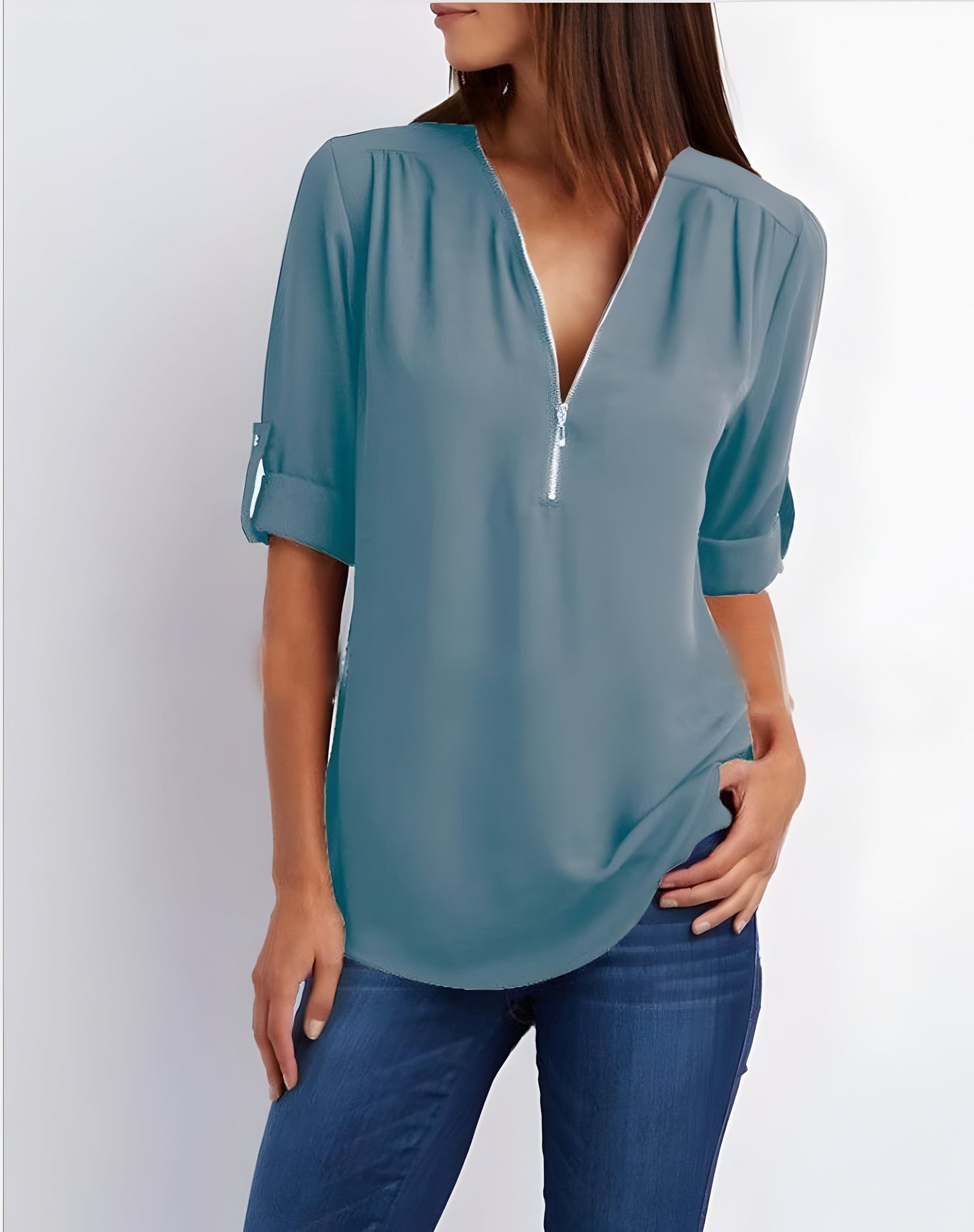 Maisie | Women's Zip Front Blouse