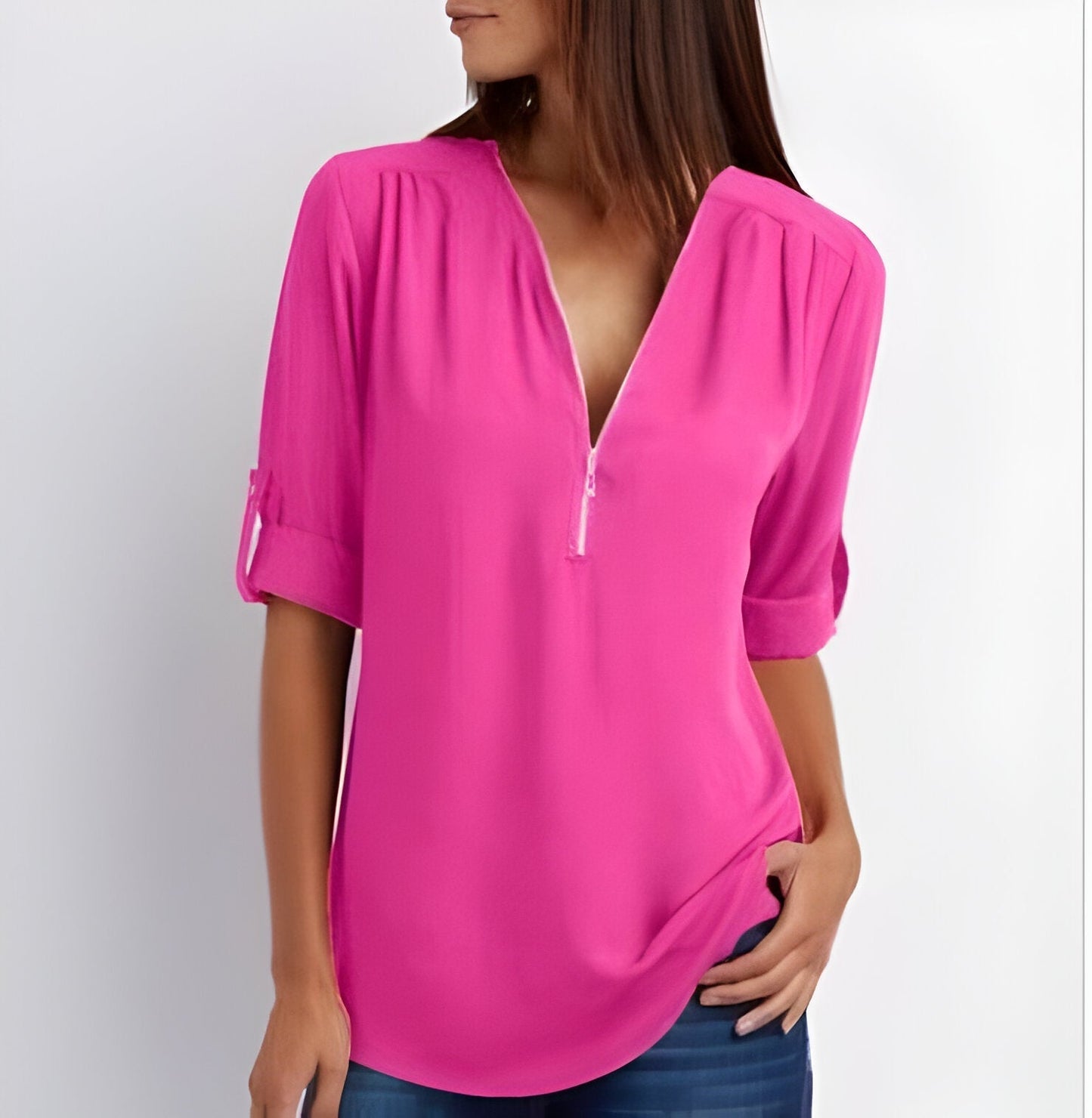 Maisie | Women's Zip Front Blouse