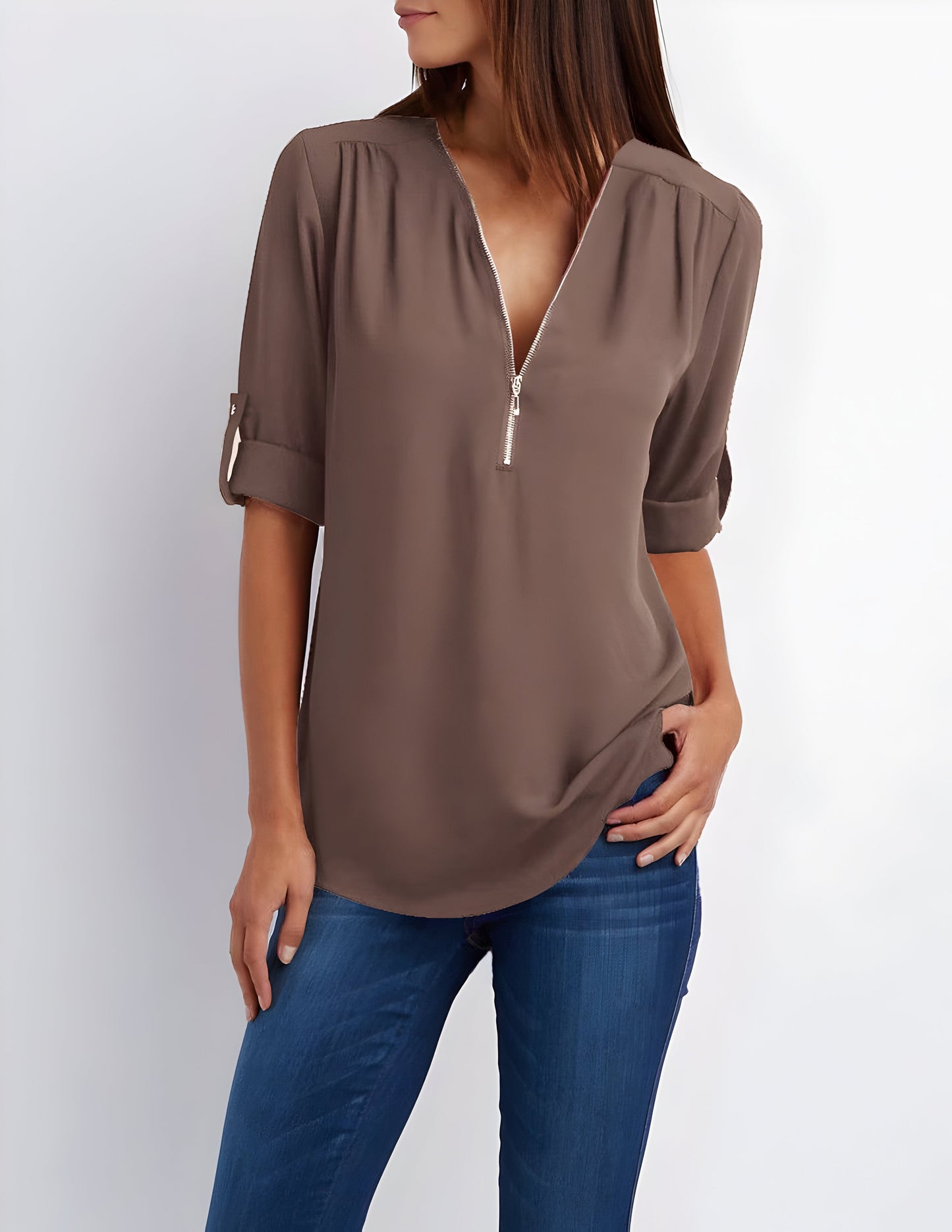 Maisie | Women's Zip Front Blouse