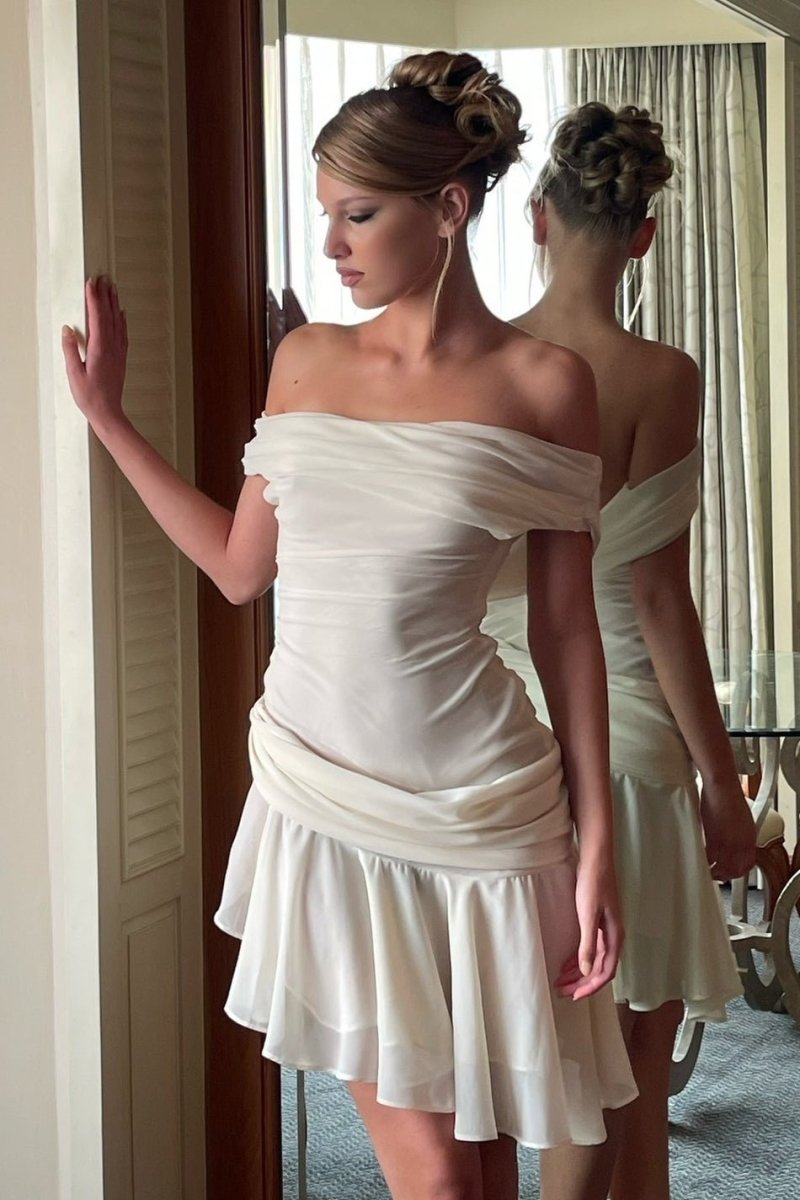 Matilde® | One-Shoulder Chiffon Mini Dress