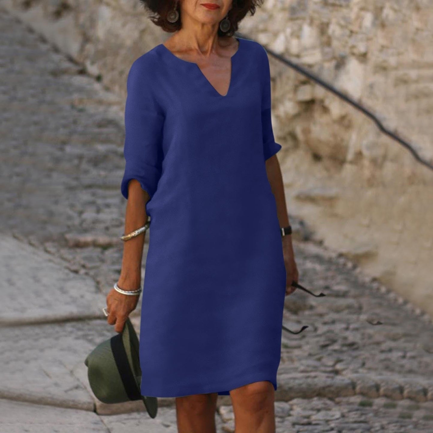 Marissa | Women's V-Neck Midi Dress