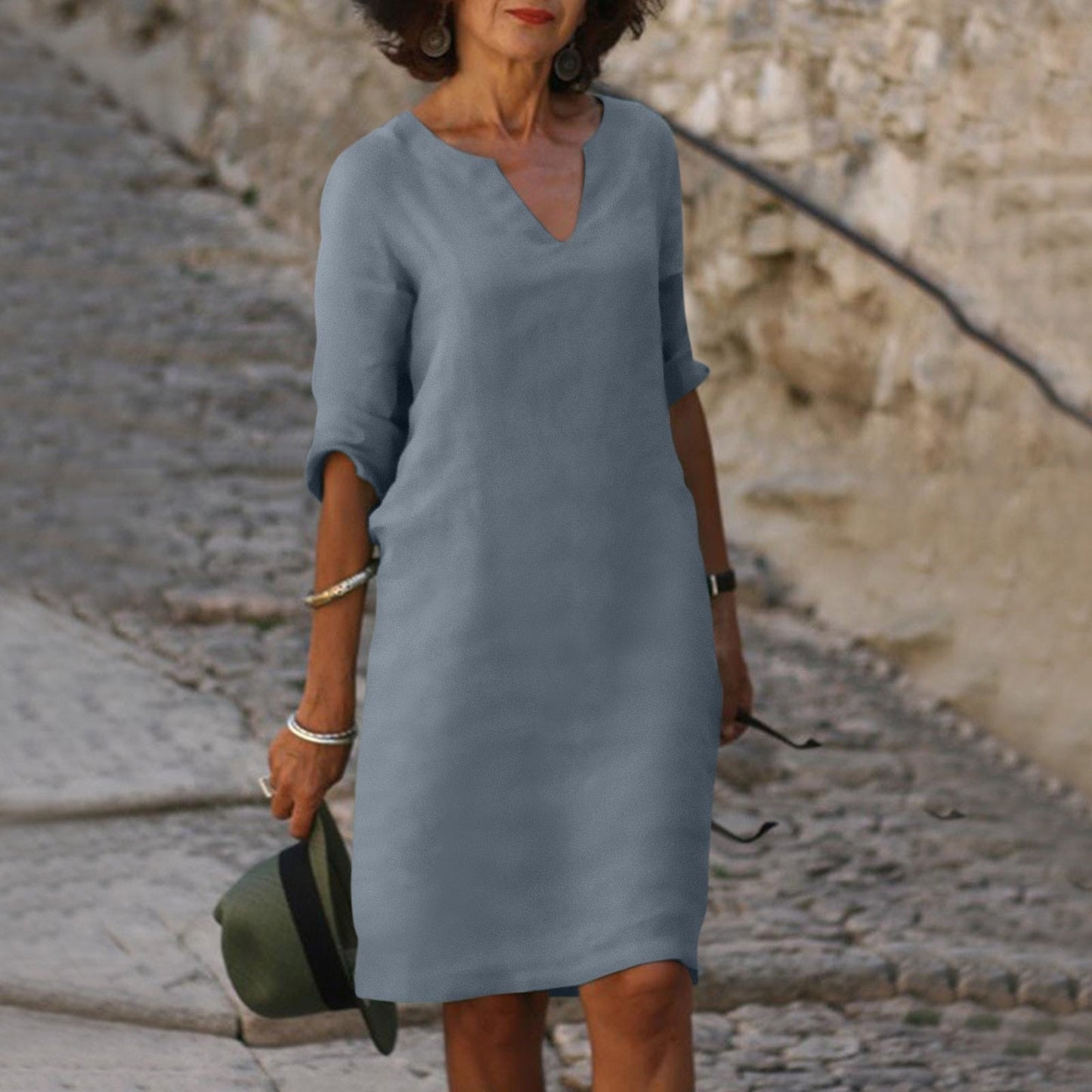 Marissa | Women's V-Neck Midi Dress