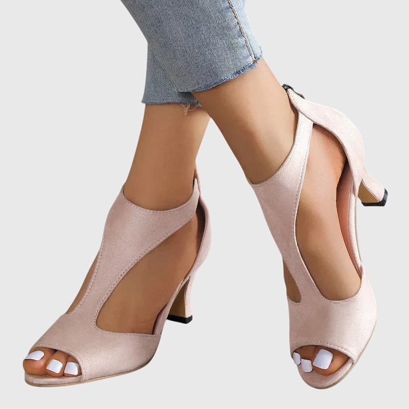 Sadie | Women's Peep Toe T-Strap Heels