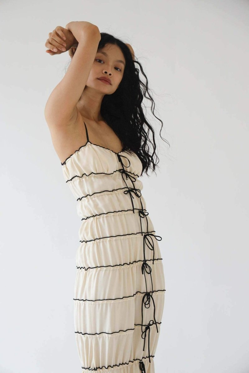 Cecilia® | Maxi Dress With Ruffle Tunnel