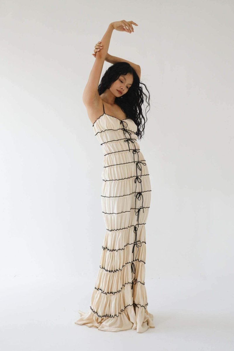 Cecilia® | Maxi Dress With Ruffle Tunnel