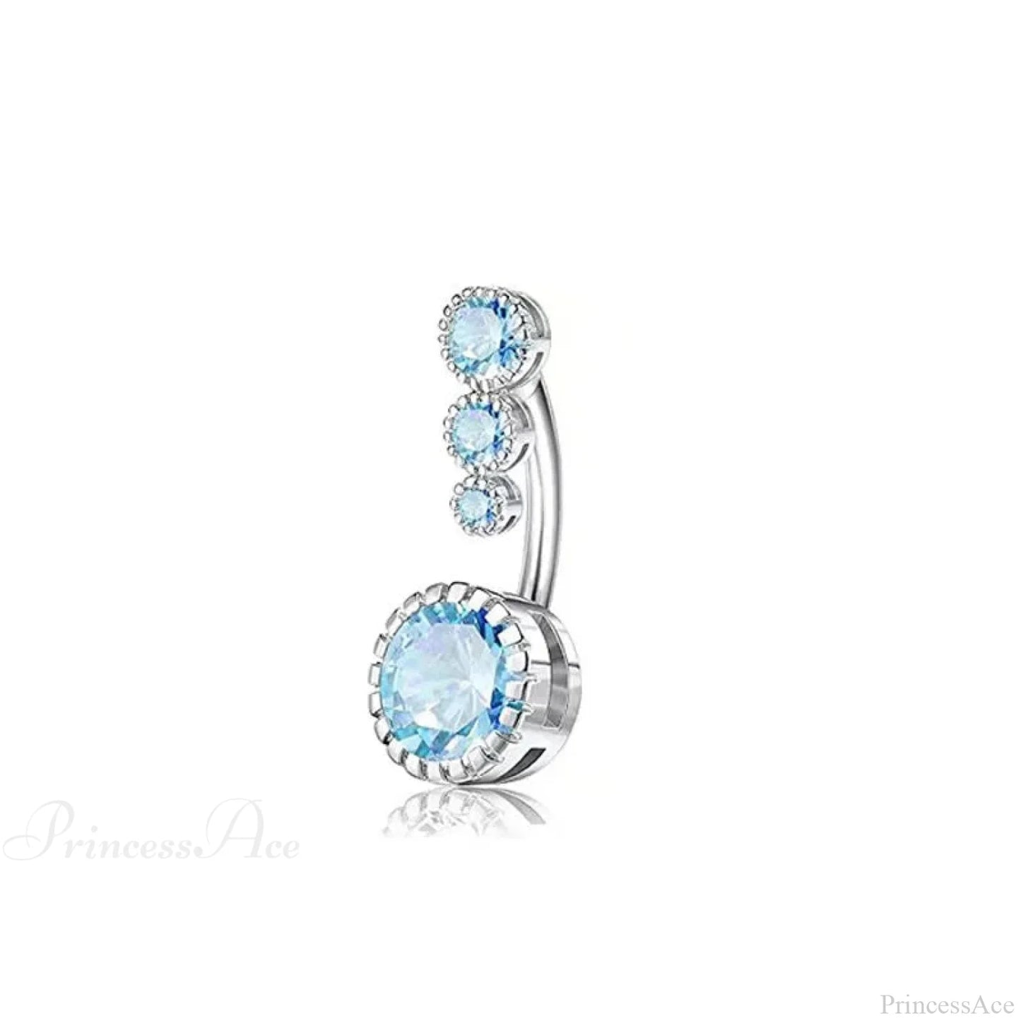 Metallic Crystal Circular Gothic Navel Ring