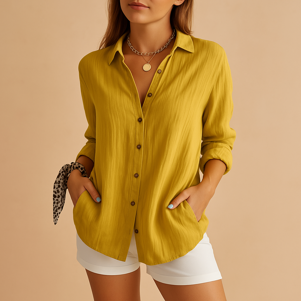 Miranda | Women's Long Sleeve Button-Down Blouse