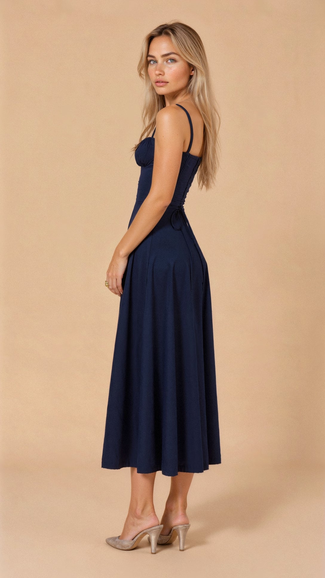 Margaret | Corset Midi Dress - Elegant, figure-flattering style