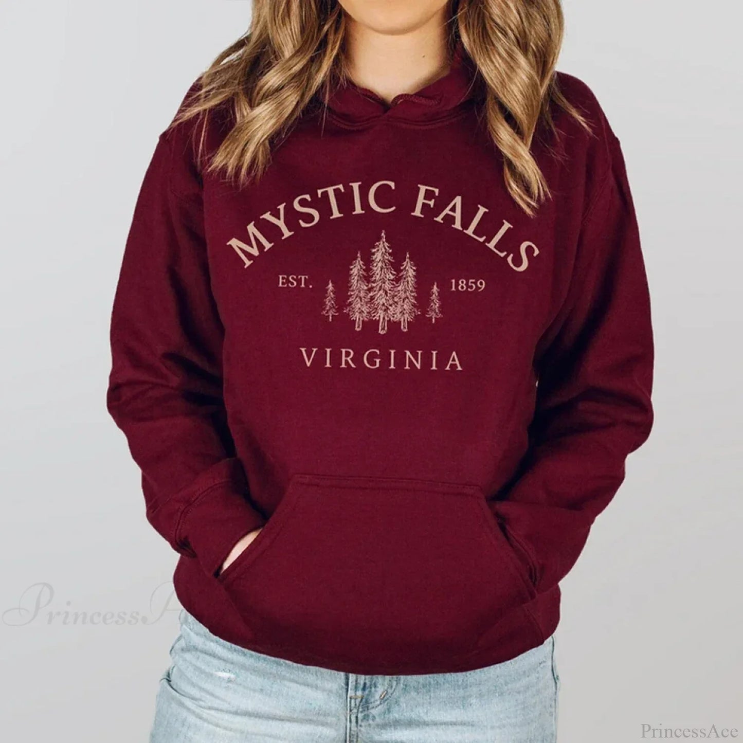 Mystic Falls Virginia Salvatores Vampire Fan Unisex Long Sleeve Hoodie