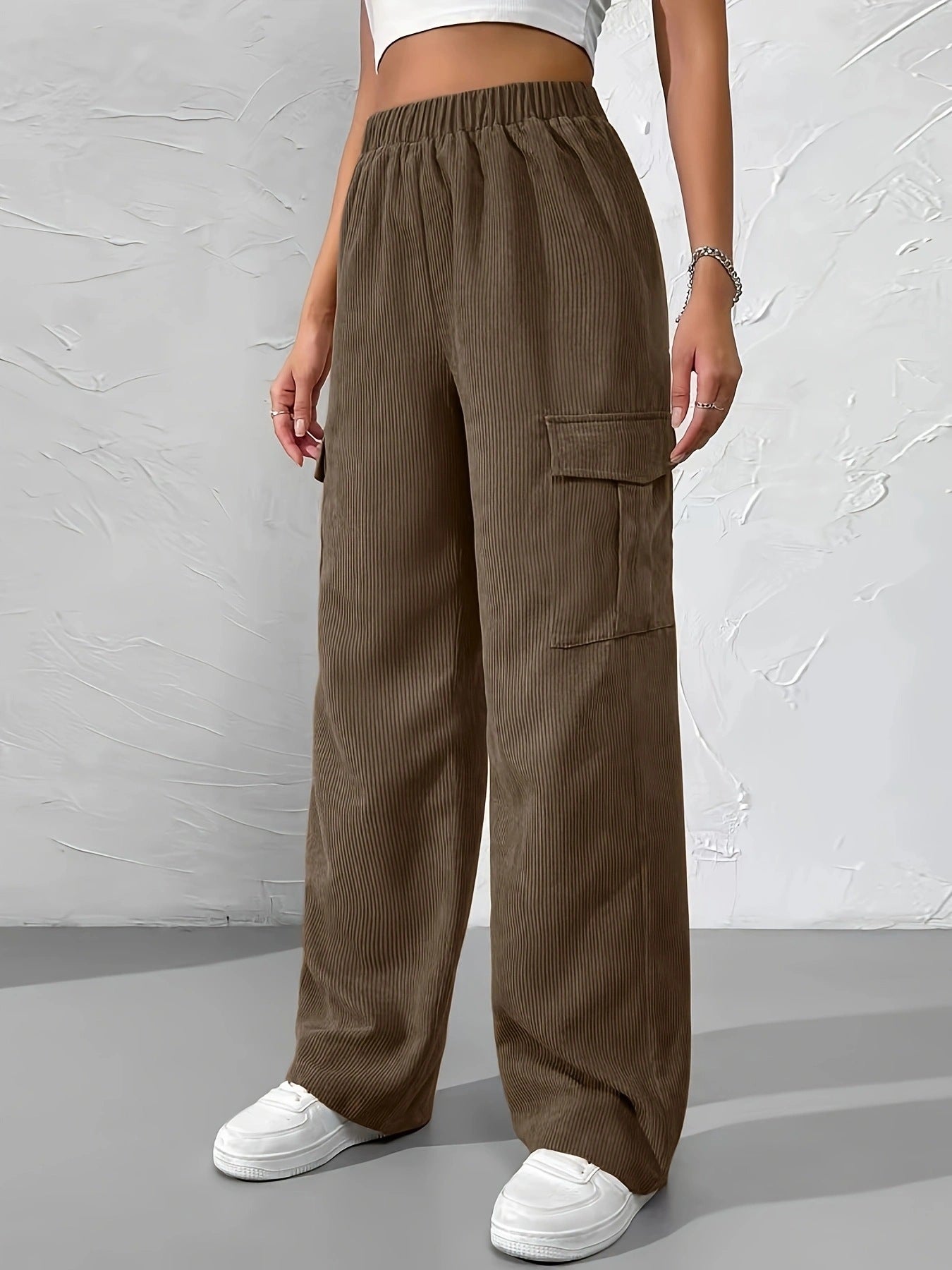 Bethania® | Autumn And Winter New Elastic Waist Cargo Pants Corduroy